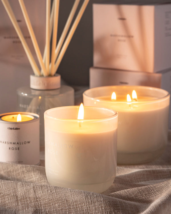 Marshmallow Rose Neutral Core Candle Small