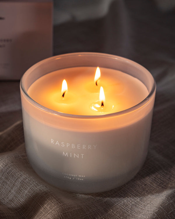 Raspberry Mint Neutral Core Candle Large