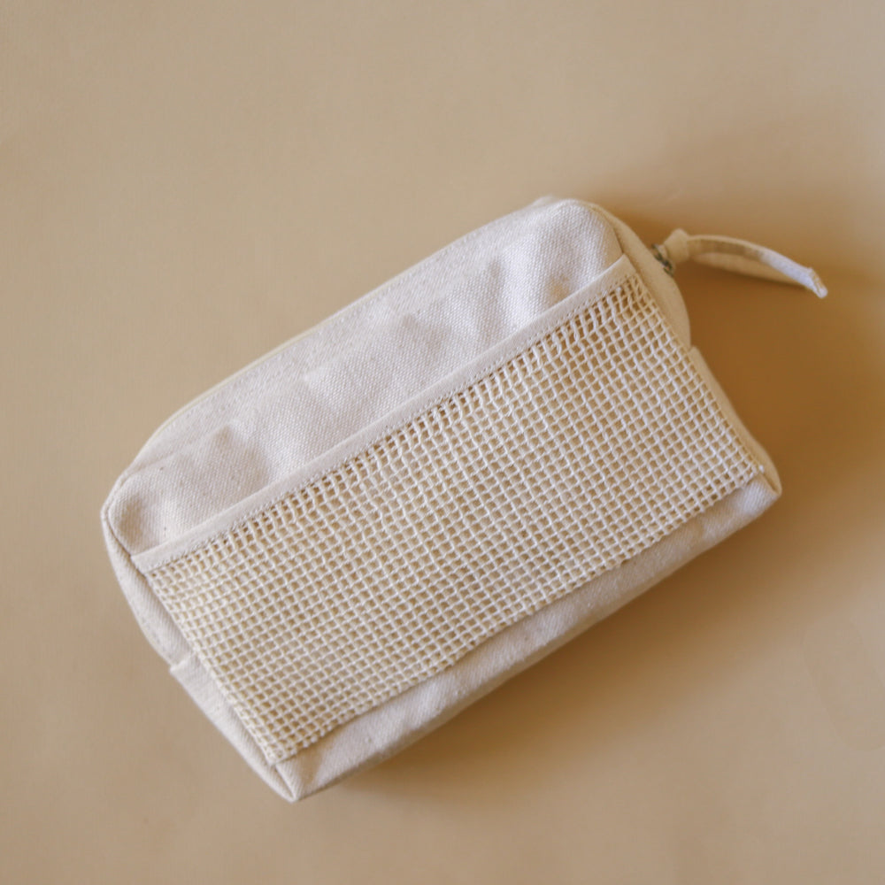 Organic Lifestyle Accessory Pouch With Netting Medium