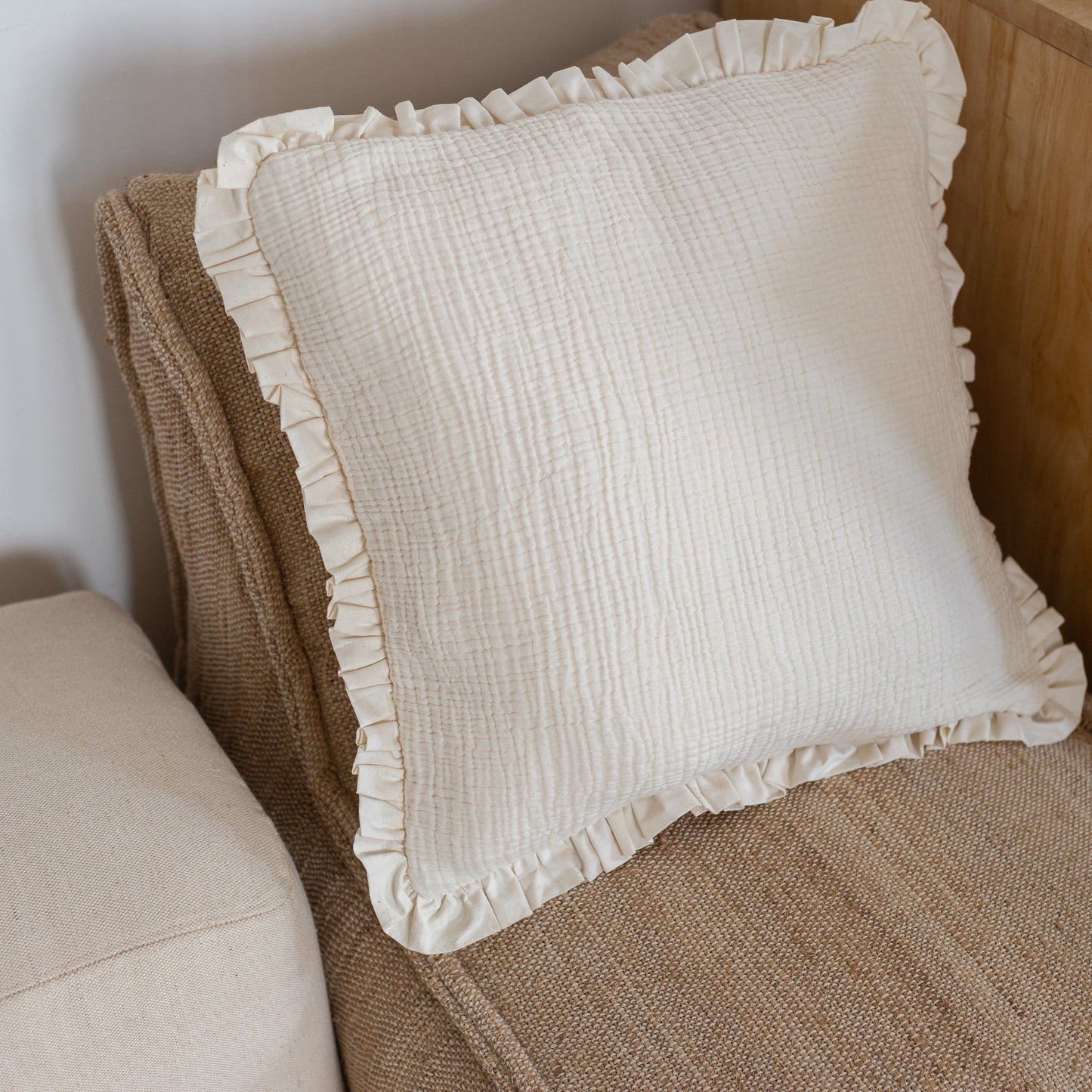 
                  
                    Organic Lifestyle Fyra Frilled Cushion Cover
                  
                