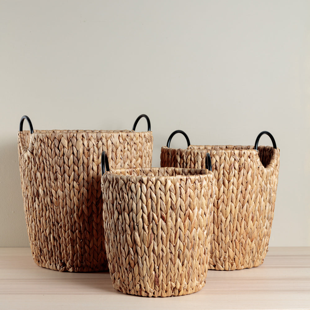 Bub Natural Tall Seagrass Basket Set of 3