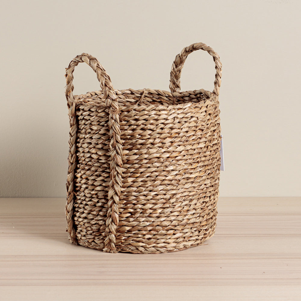 Jobu Round Seagrass Basket with Handles - Medium