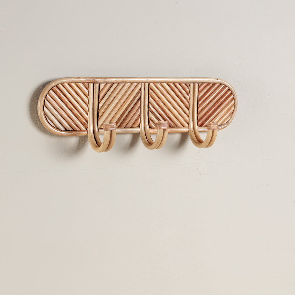 Natural Rattan Coat Rack Hooks – Chickidee - Main Image