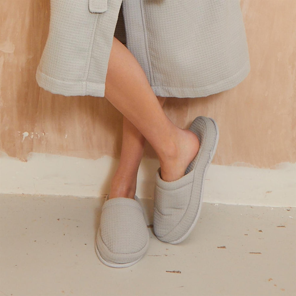 Anthra Grey Waffle Slippers
