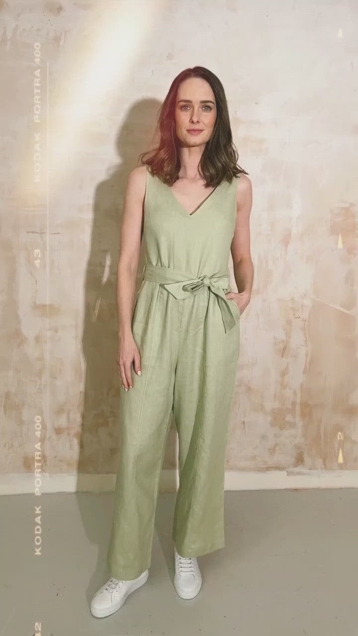 
                  
                    Load and play video in Gallery viewer, Ida Olive Jumpsuit
                  
                