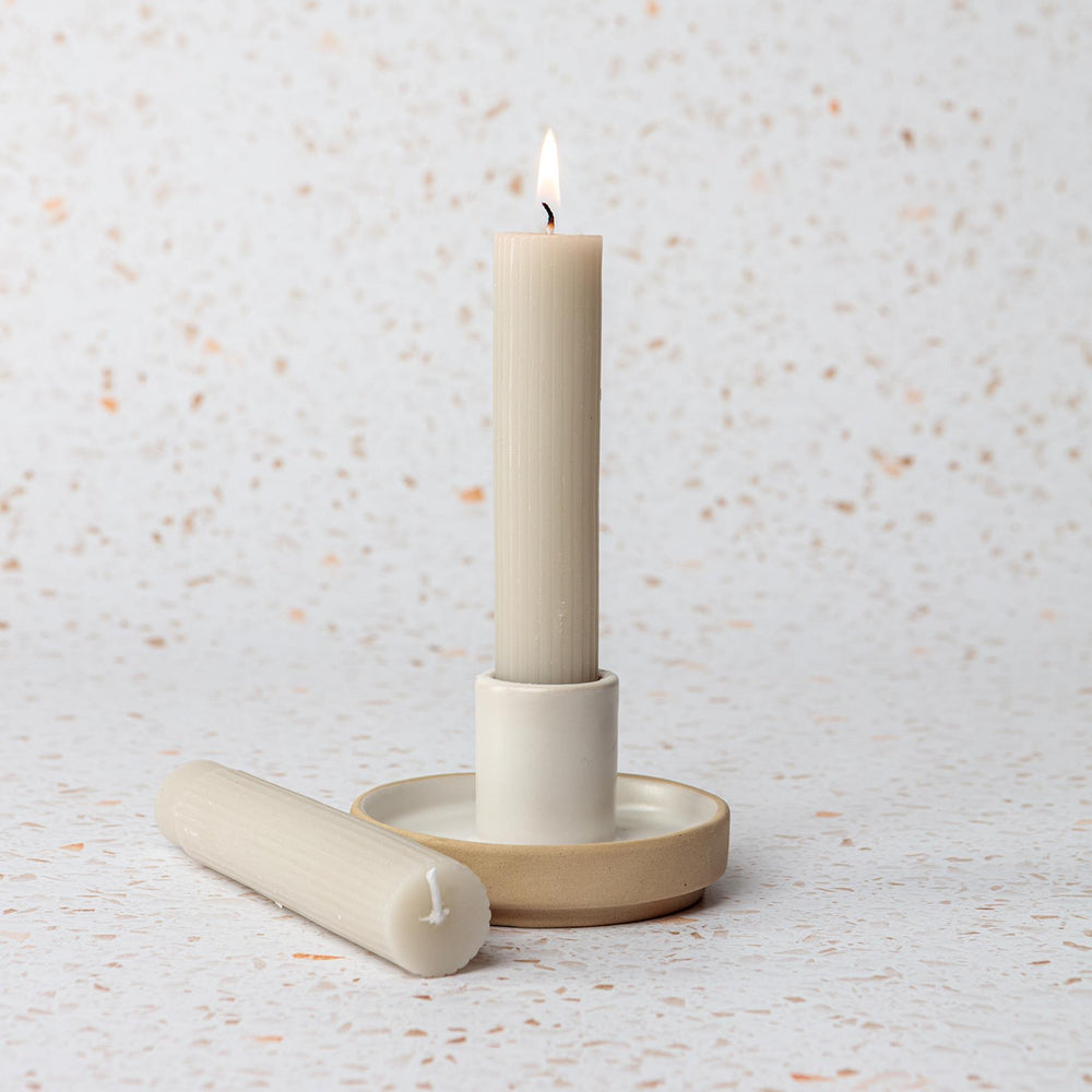 Celio Tapered Candles Stone