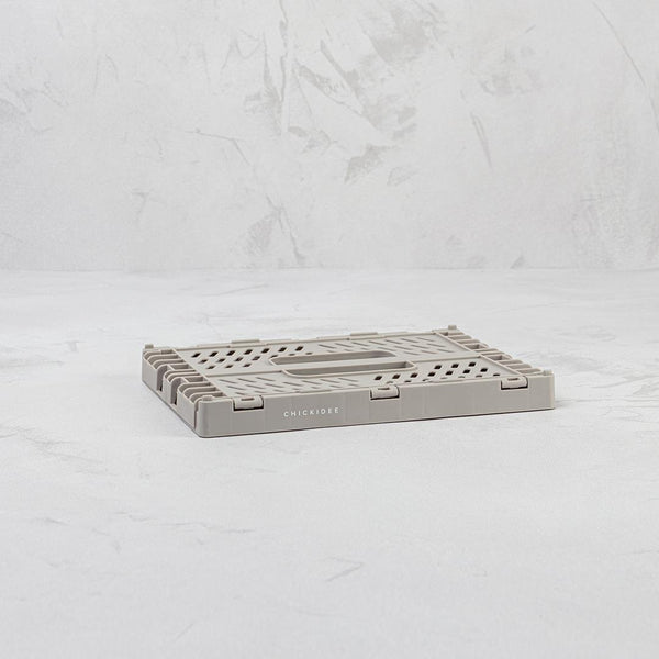 Grey Tiny Folding Storage Crate