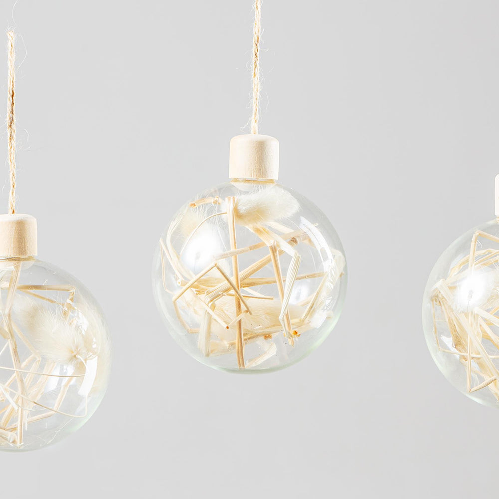 
                  
                    Dried Grass Baubles Set Of 3
                  
                
